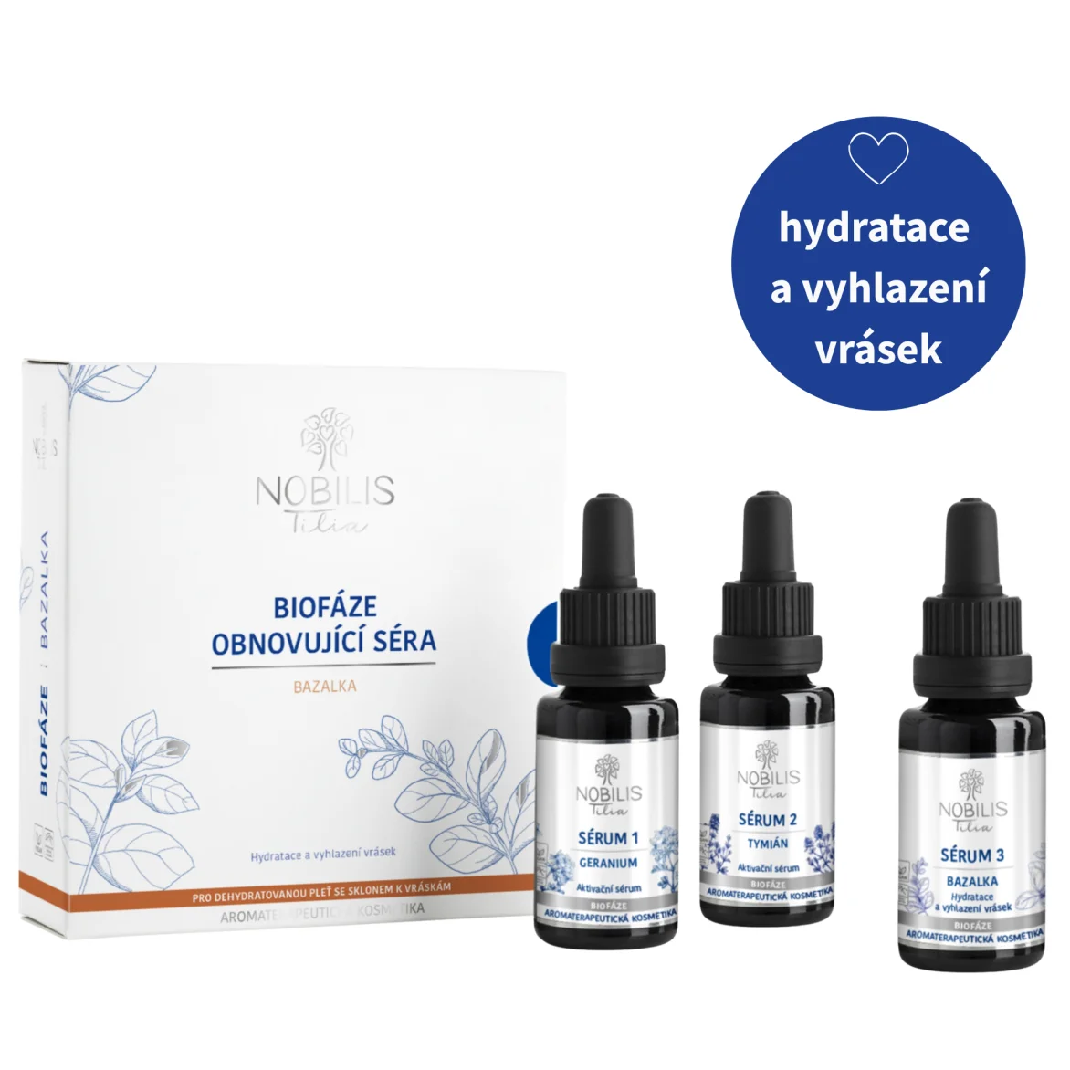 Biofáza Obnovujúce séra Bazalka, 3x20 ml