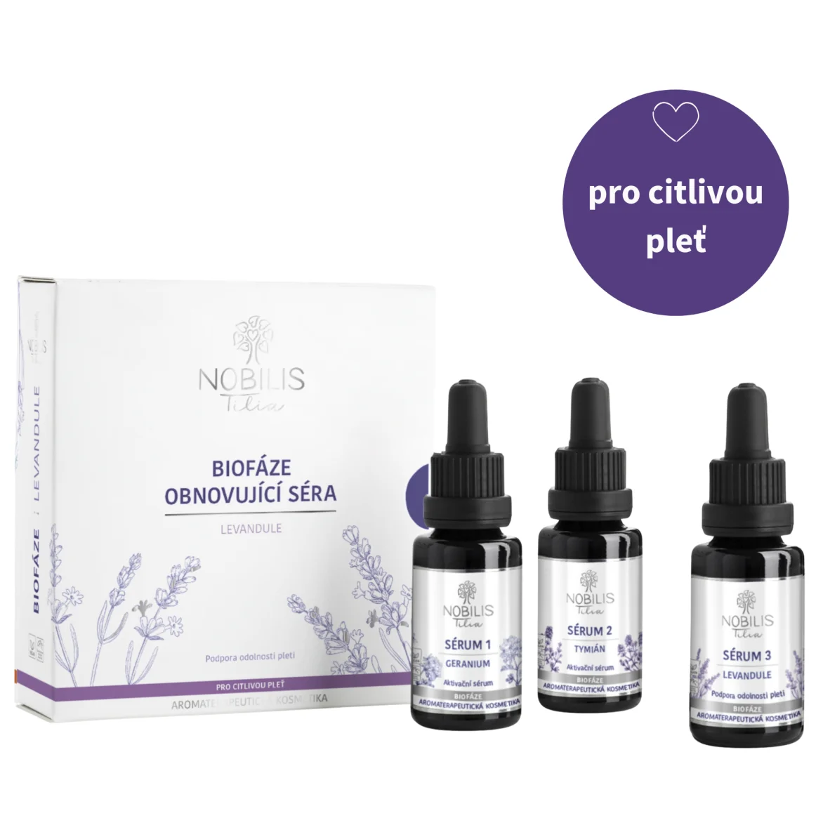 Biofáza Obnovujúce séra Levanduľa, 3x20ml