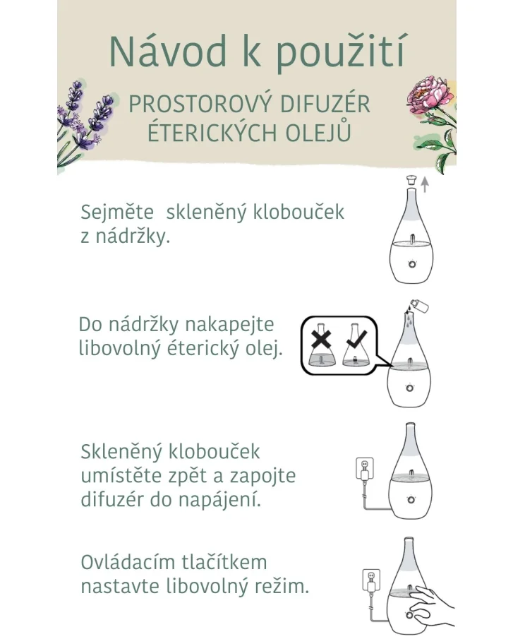 Priestorový difuzér éterických olejov