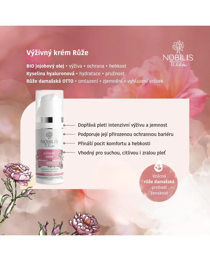 Vyživujúci krém Ruža 50 ml