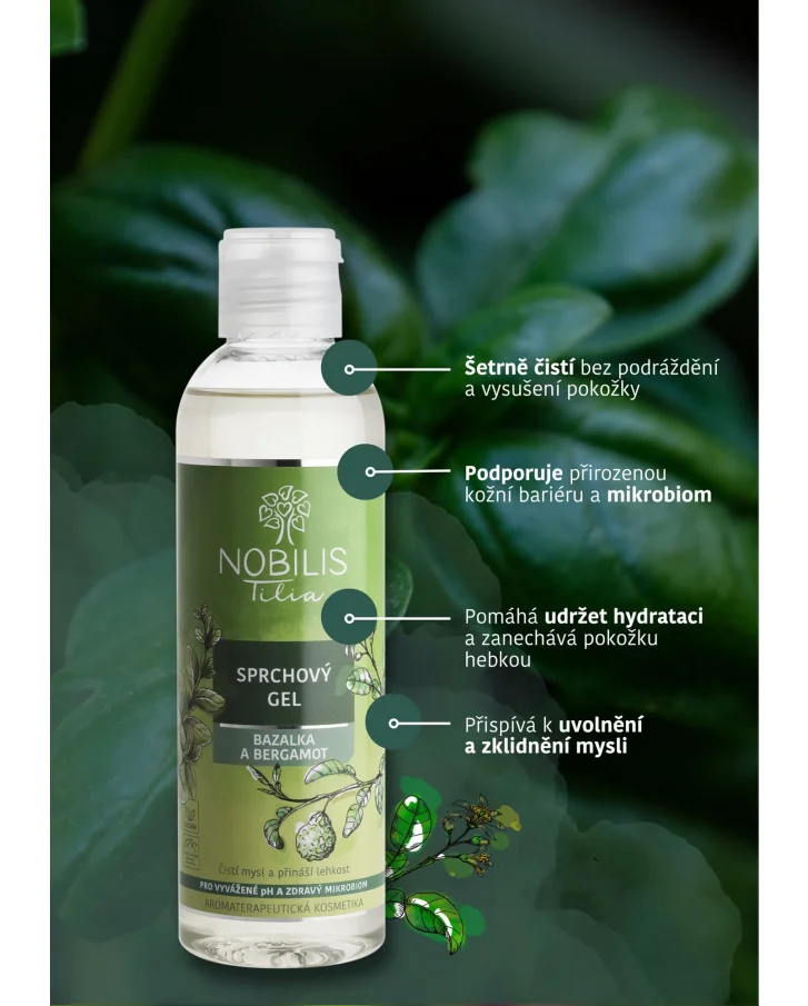 Sprchový gél Bazalka a bergamot 500 ml